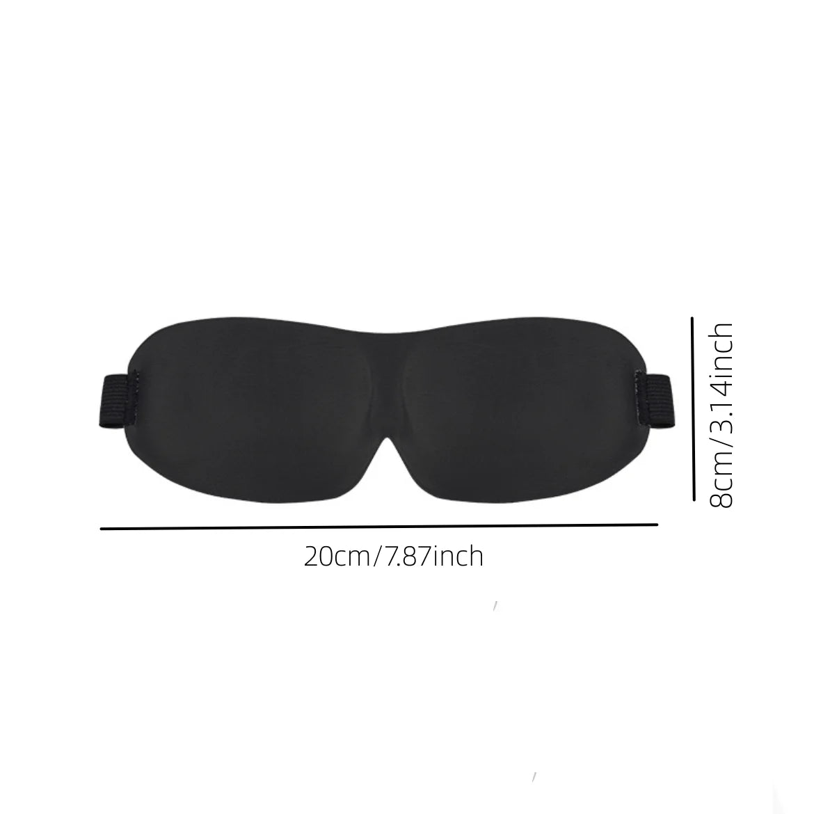 NUNI Blackout Mask dimensions - 20cm x 8cm