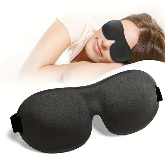 NUNI 3D blackout sleep mask worn by side sleeper